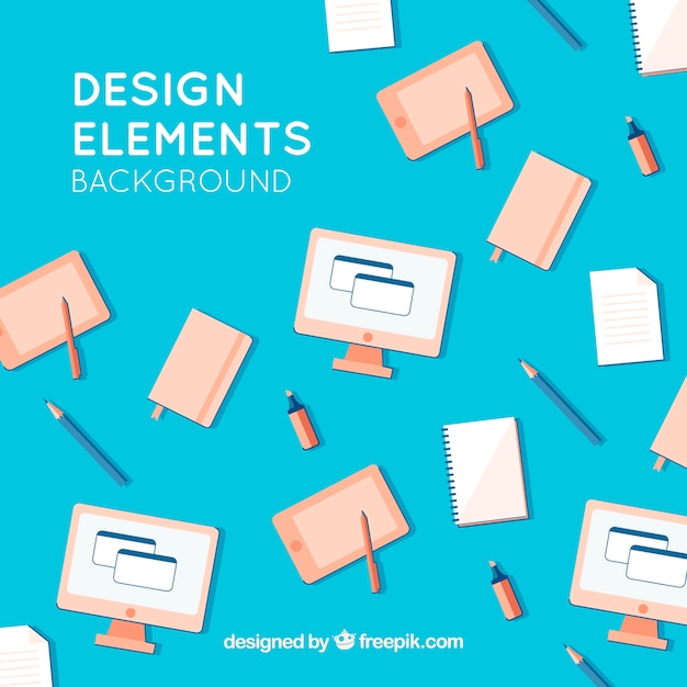 Flat design elements background
