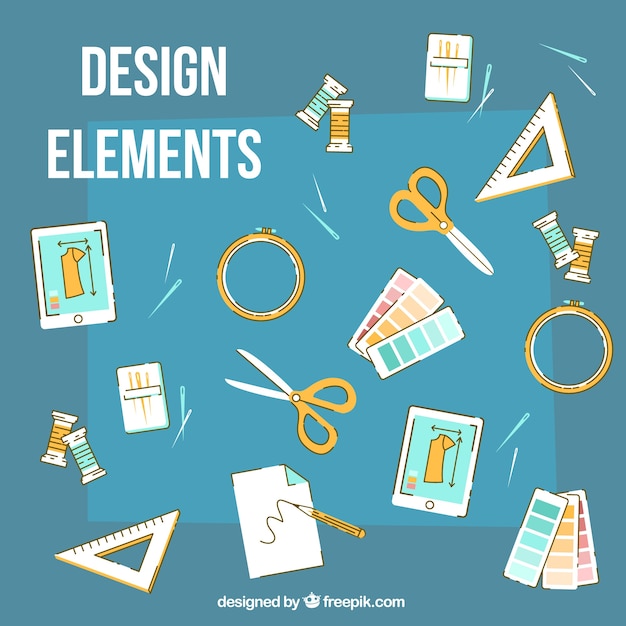 Free vector flat design elements background