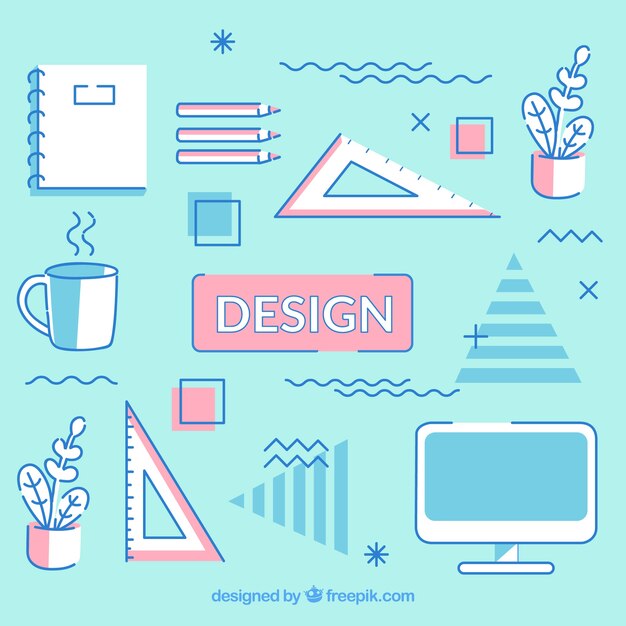 Flat design elements background