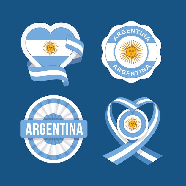 Flat design elements collection for argentinian may 25 revolution
