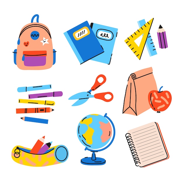 Books and school supplies design Royalty Free Vector Image