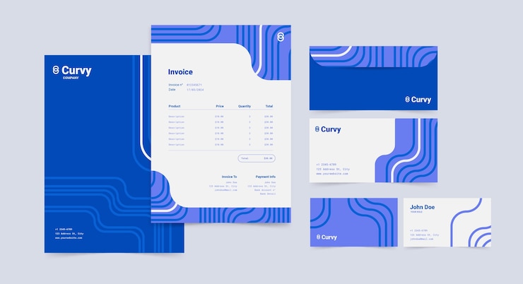 Free Vector flat design email signature template