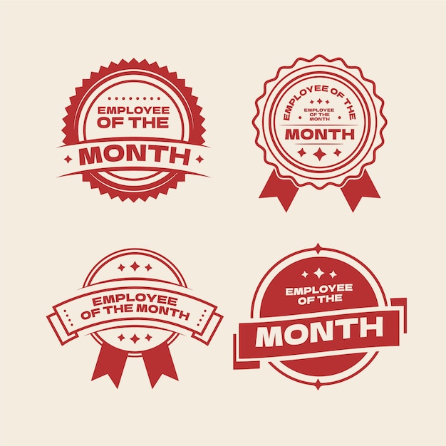 Flat design employee of the month