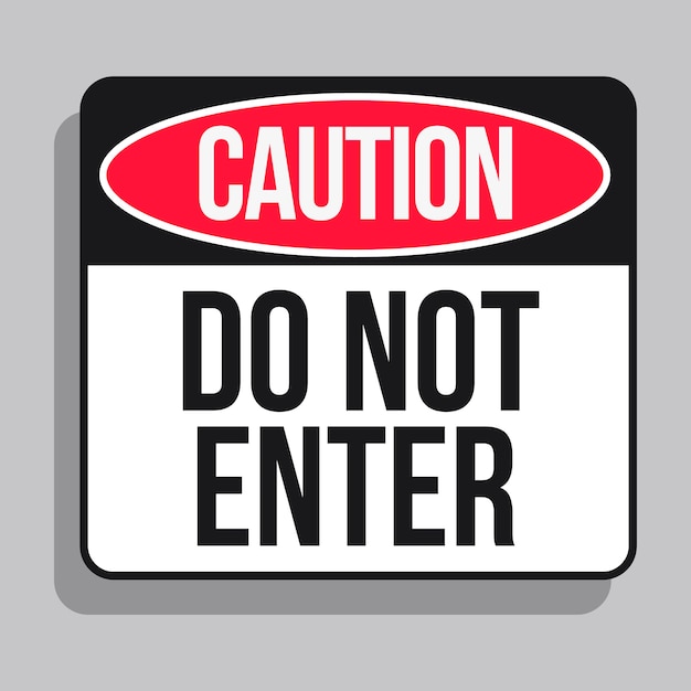 Flat design do not enter sign design