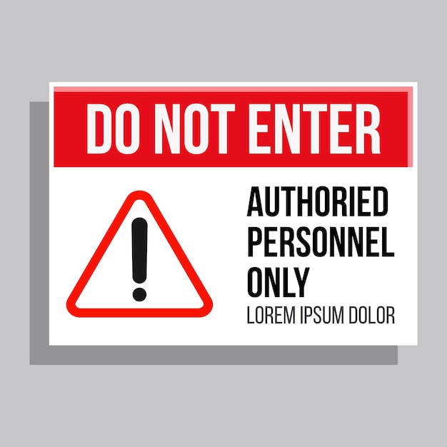 Free vector flat design do not enter sign design