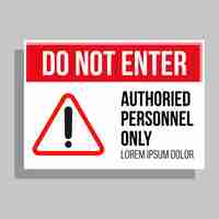 Free vector flat design do not enter sign design