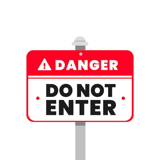 Free vector flat design do not enter sign design