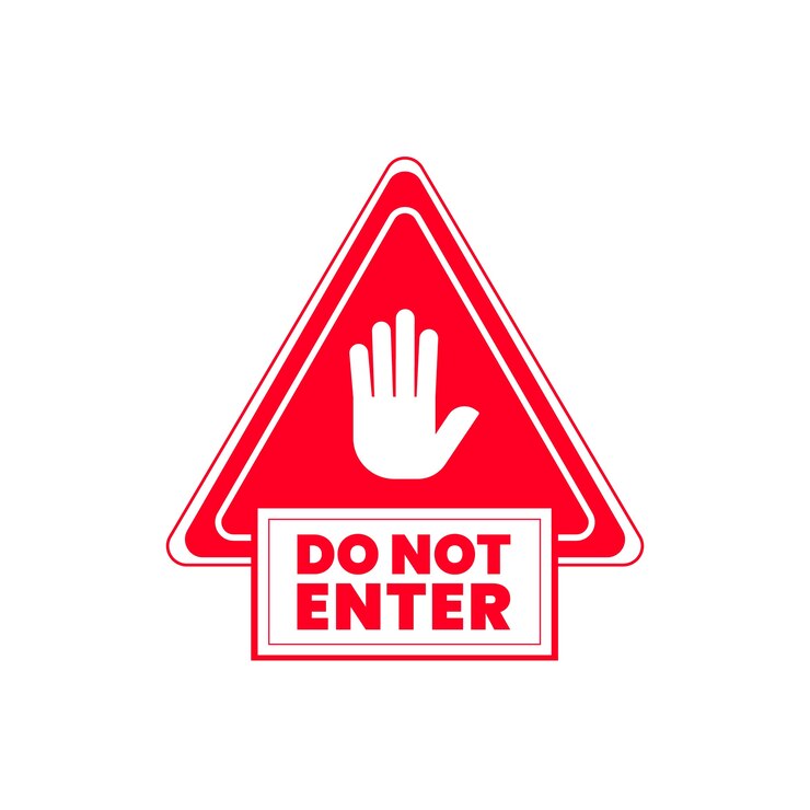 मुफ़्त वेक्टर flat design do not enter sign design