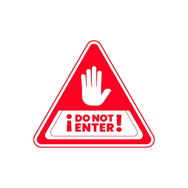 Flat design do not enter sign design