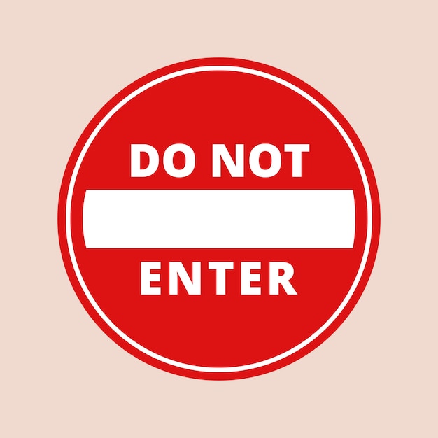 Free vector flat design do not enter sign