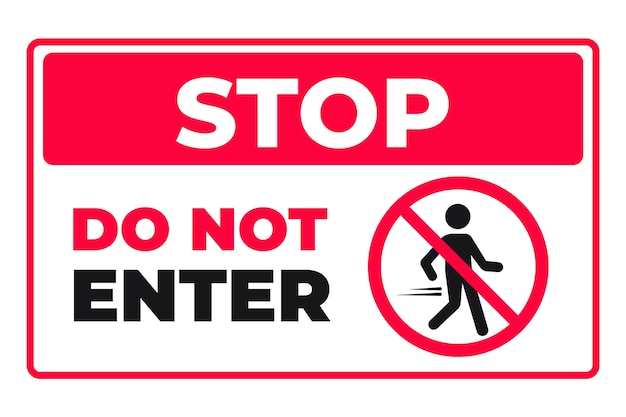 Free vector flat design do not enter sign