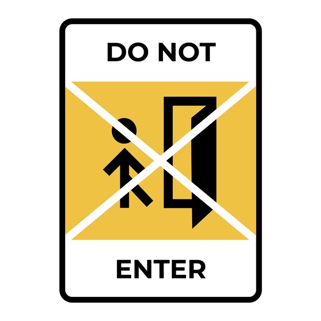 Flat design do not enter sign