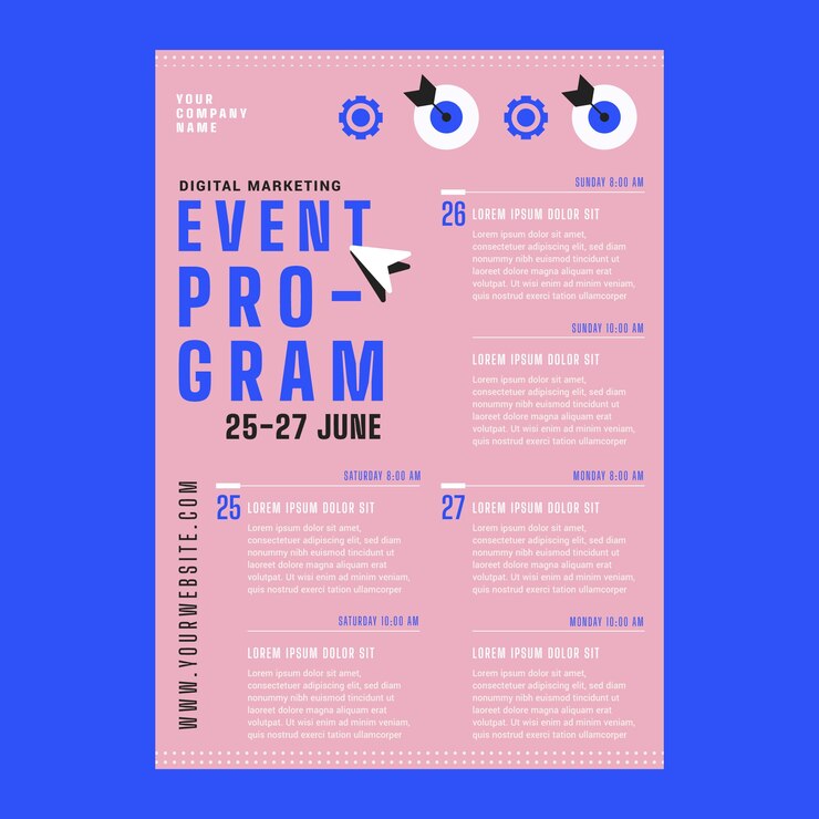 Free Vector flat design event schedule design