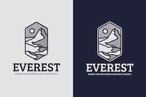 Free vector flat design everest logo template