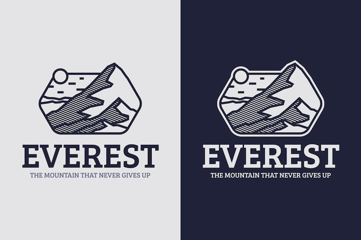Free Vector flat design everest logo template