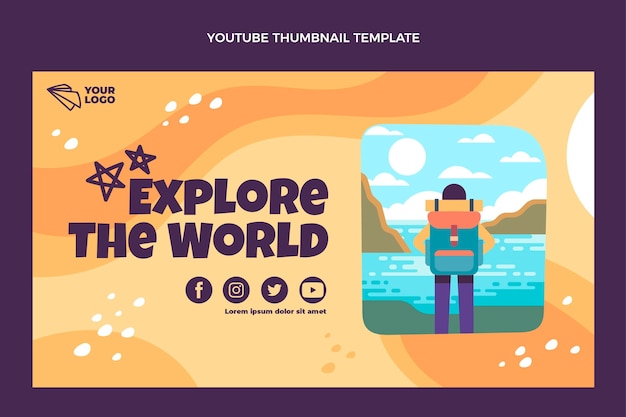Плоский дизайн: исследуйте мир на YouTube
