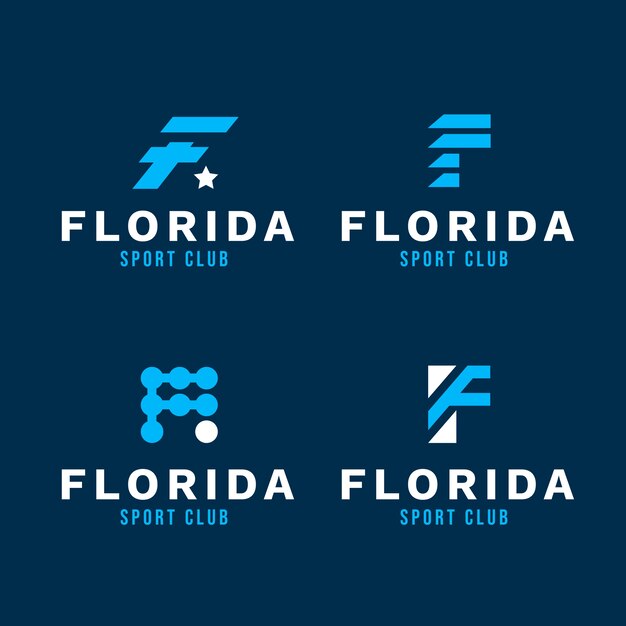 Flat design f logo letter