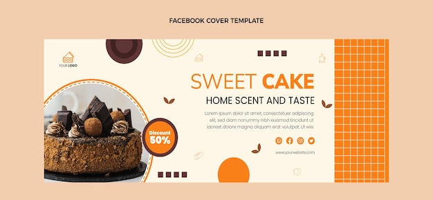 flat design facebook cover