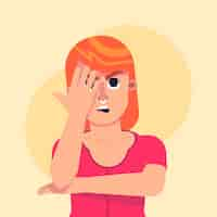 Free vector flat design facepalm illustration