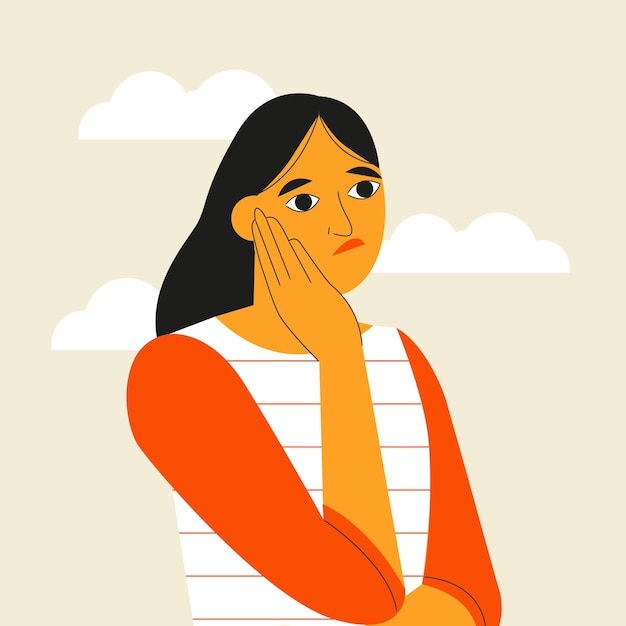 Flat design facepalm illustration