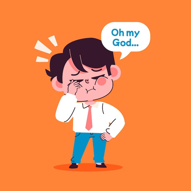 Free vector flat design facepalm illustration