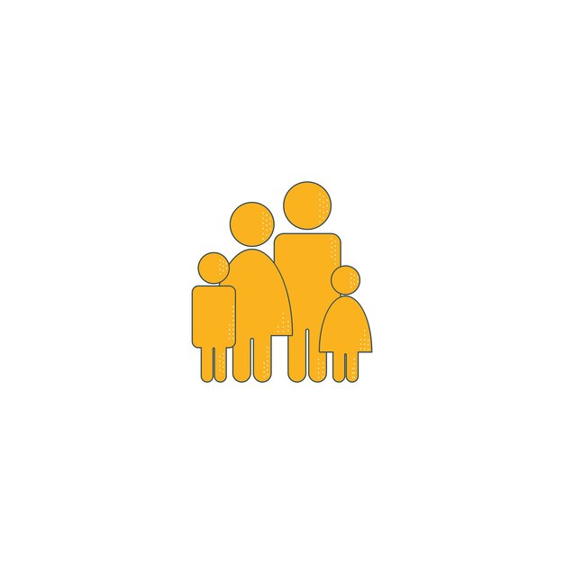 Flat design family symbol