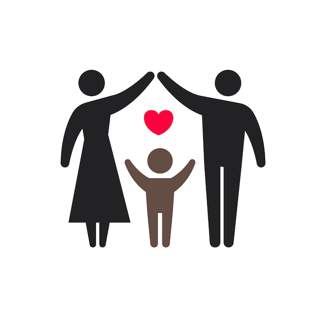 Free Vector flat design family symbol