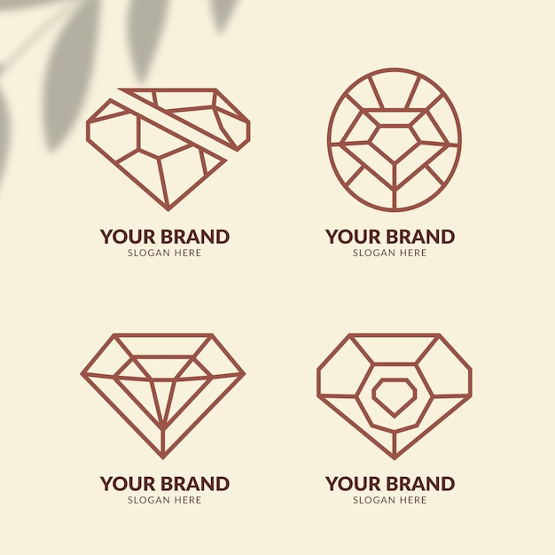 Free vector flat design fashion accessories logo pack