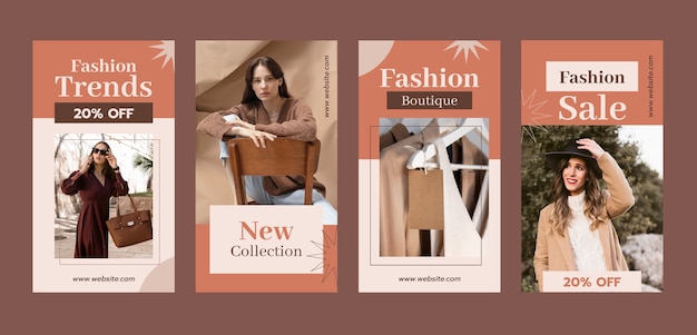 Flat design fashion boutique template