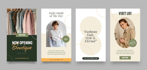 Flat design fashion boutique template