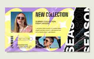 Free vector flat design fashion collection facebook post