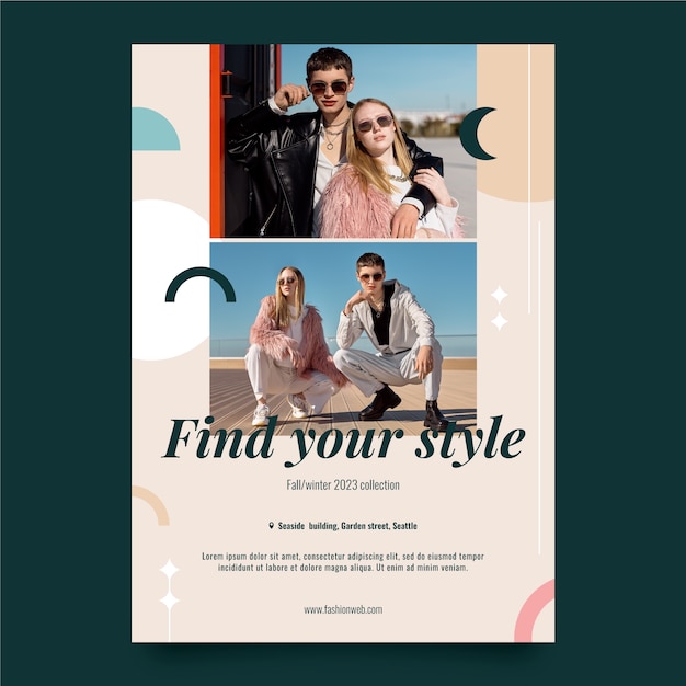 Free vector flat design fashion collection poster