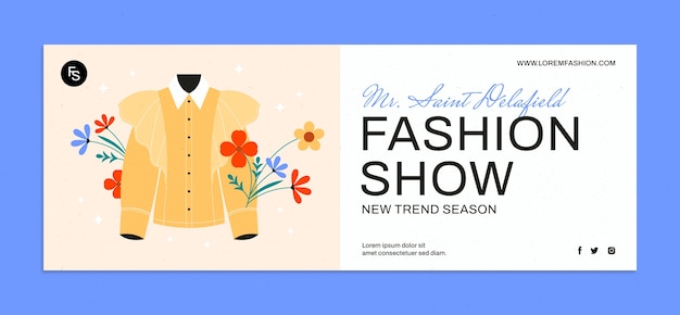 Free vector flat design fashion stylist facebook cover