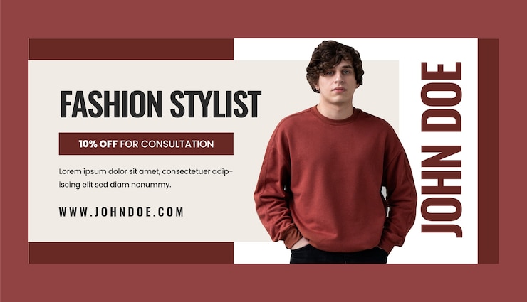 Free Vector flat design fashion stylist sale banner