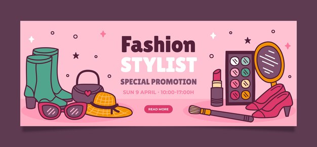 Flat design fashion stylist template