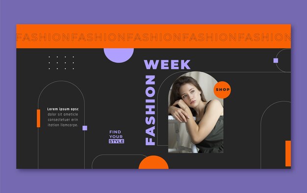 Flat design fashion trends  facebook post