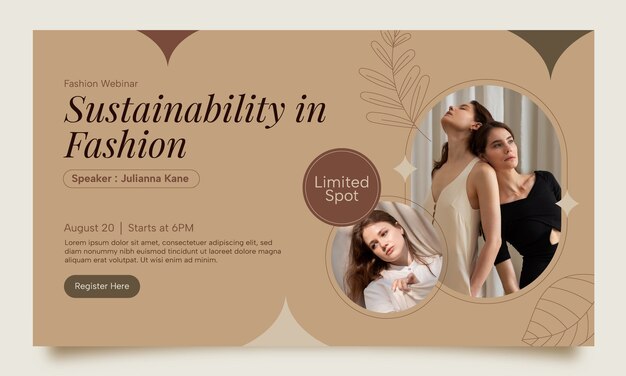 Flat design fashion trends  webinar