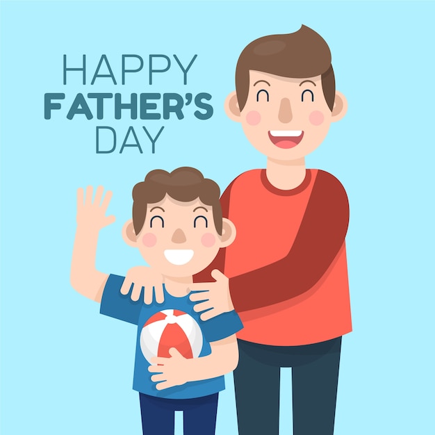 Free vector flat design fathers day celebration