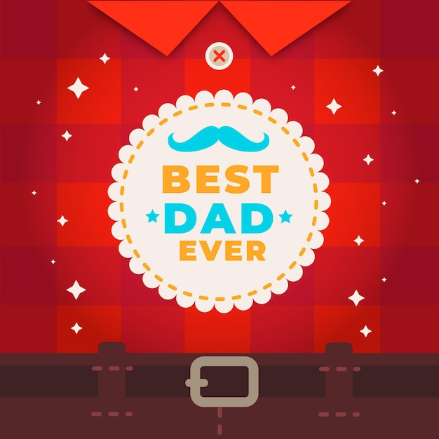 Flat design fathers day concept