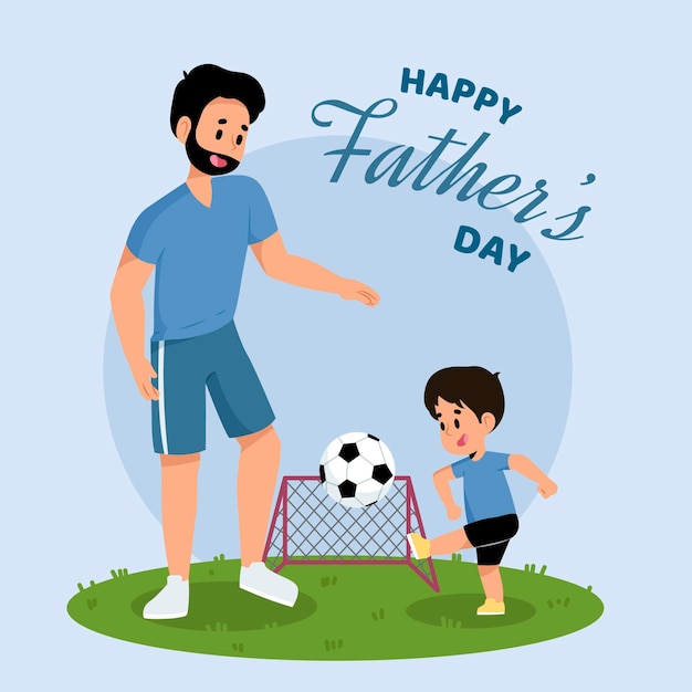 Free vector flat design fathers day concept