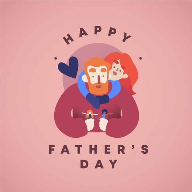 Free vector flat design fathers day design