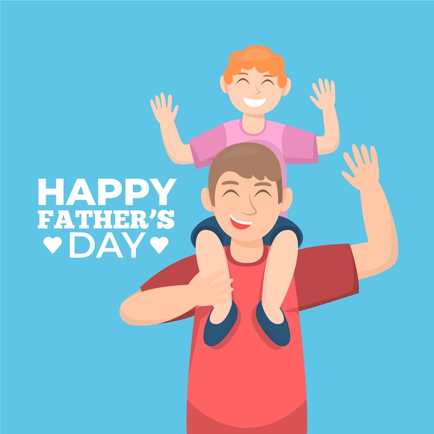 Flat design fathers day event