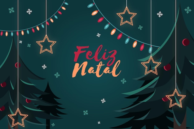 Flat design feliz natal