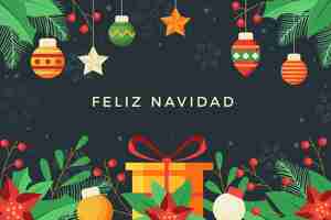 Free vector flat design feliz navidad