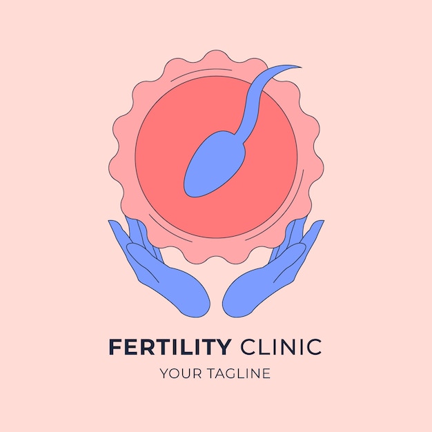 Free vector flat design fertility clinic logo template