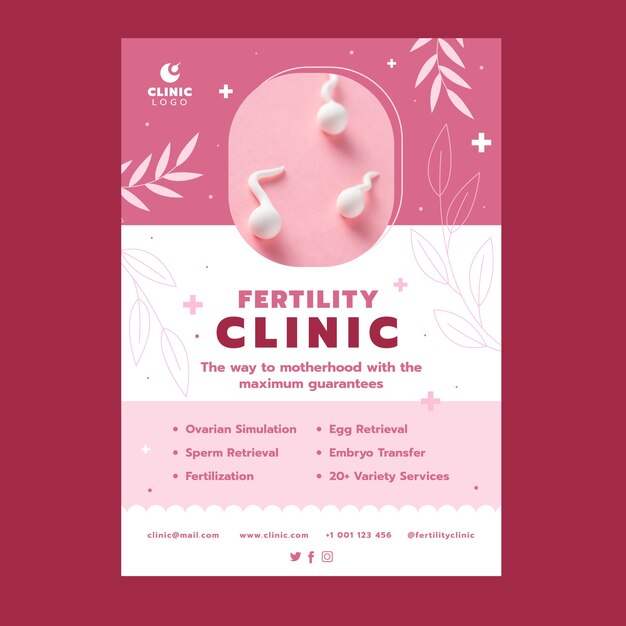 Flat design fertility clinic template