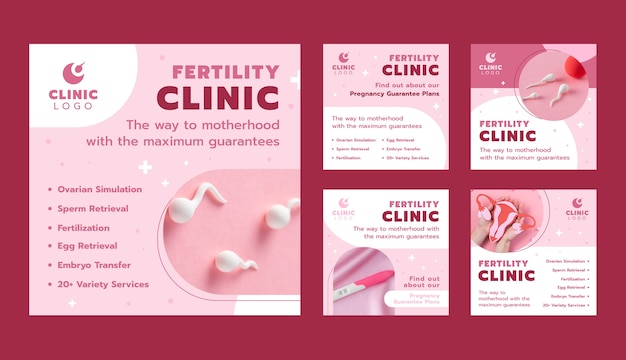 Flat design fertility clinic template