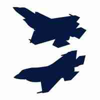 Free vector flat design fighter jet silhouette