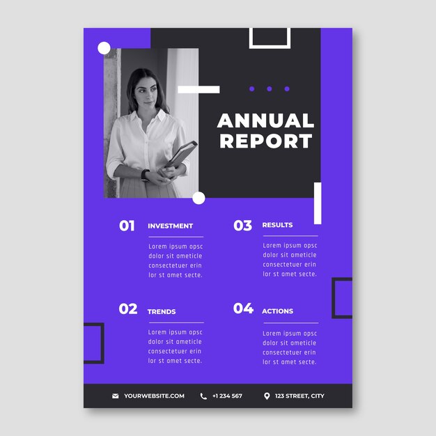 Free vector flat design financial consultancy  annual report