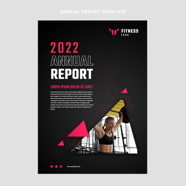 Free vector flat design fitness annual report